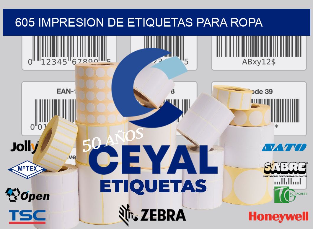 605 IMPRESION DE ETIQUETAS PARA ROPA