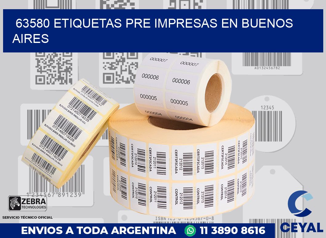 63580 ETIQUETAS PRE IMPRESAS EN BUENOS AIRES