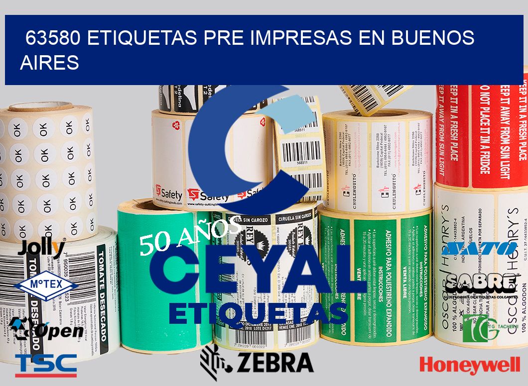63580 ETIQUETAS PRE IMPRESAS EN BUENOS AIRES