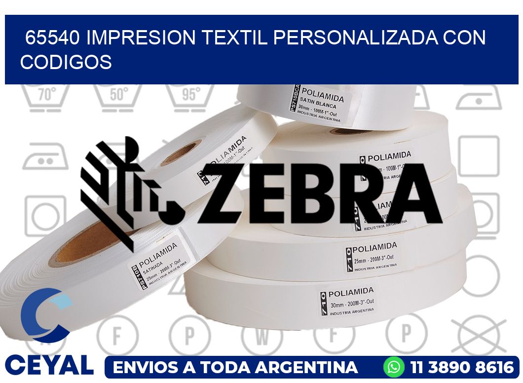 65540 IMPRESION TEXTIL PERSONALIZADA CON CODIGOS