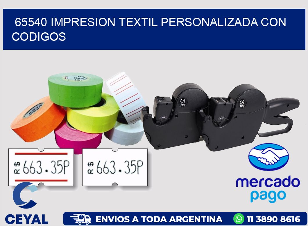 65540 IMPRESION TEXTIL PERSONALIZADA CON CODIGOS