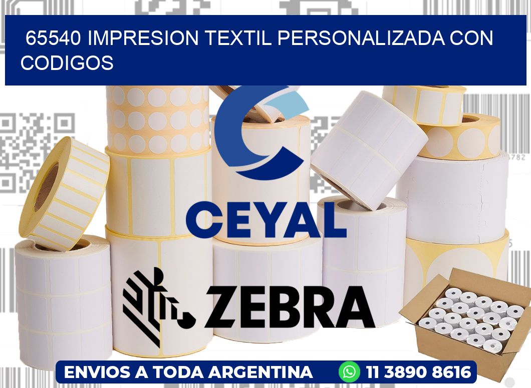65540 IMPRESION TEXTIL PERSONALIZADA CON CODIGOS