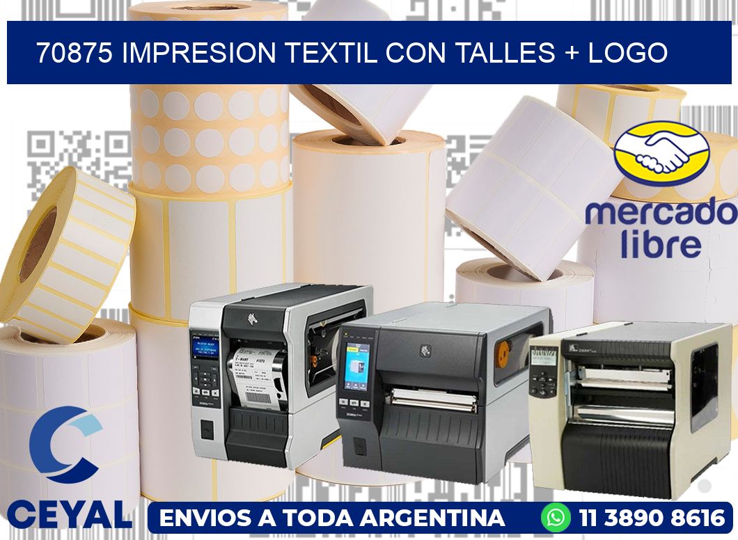 70875 IMPRESION TEXTIL CON TALLES + LOGO