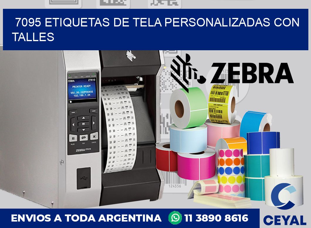 7095 ETIQUETAS DE TELA PERSONALIZADAS CON TALLES