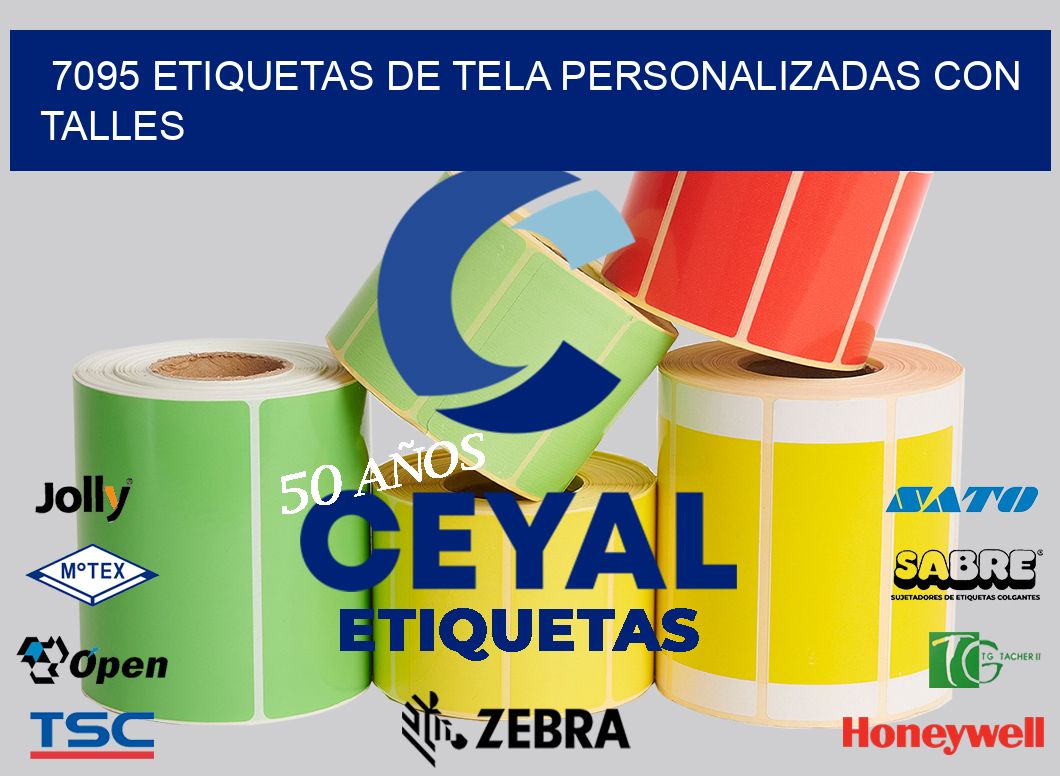7095 ETIQUETAS DE TELA PERSONALIZADAS CON TALLES