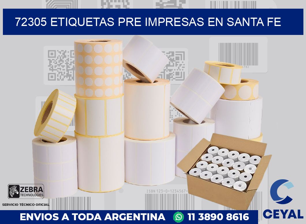 72305 ETIQUETAS PRE IMPRESAS EN SANTA FE