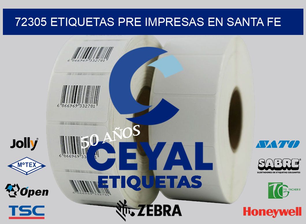 72305 ETIQUETAS PRE IMPRESAS EN SANTA FE