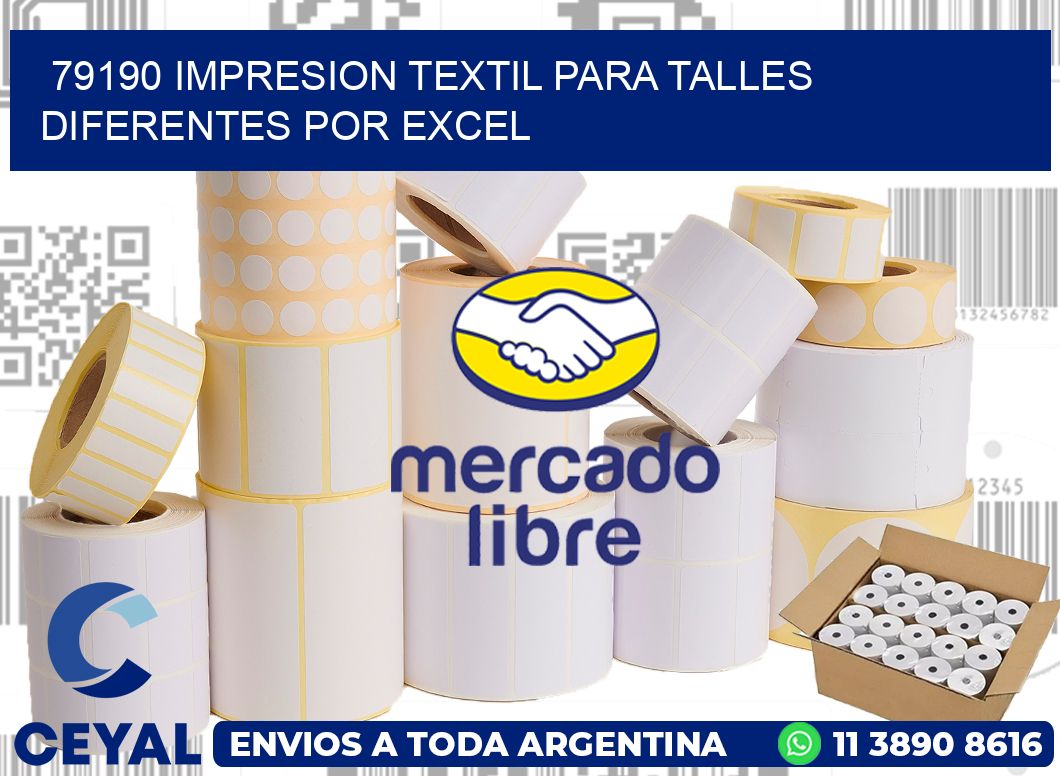 79190 IMPRESION TEXTIL PARA TALLES DIFERENTES POR EXCEL