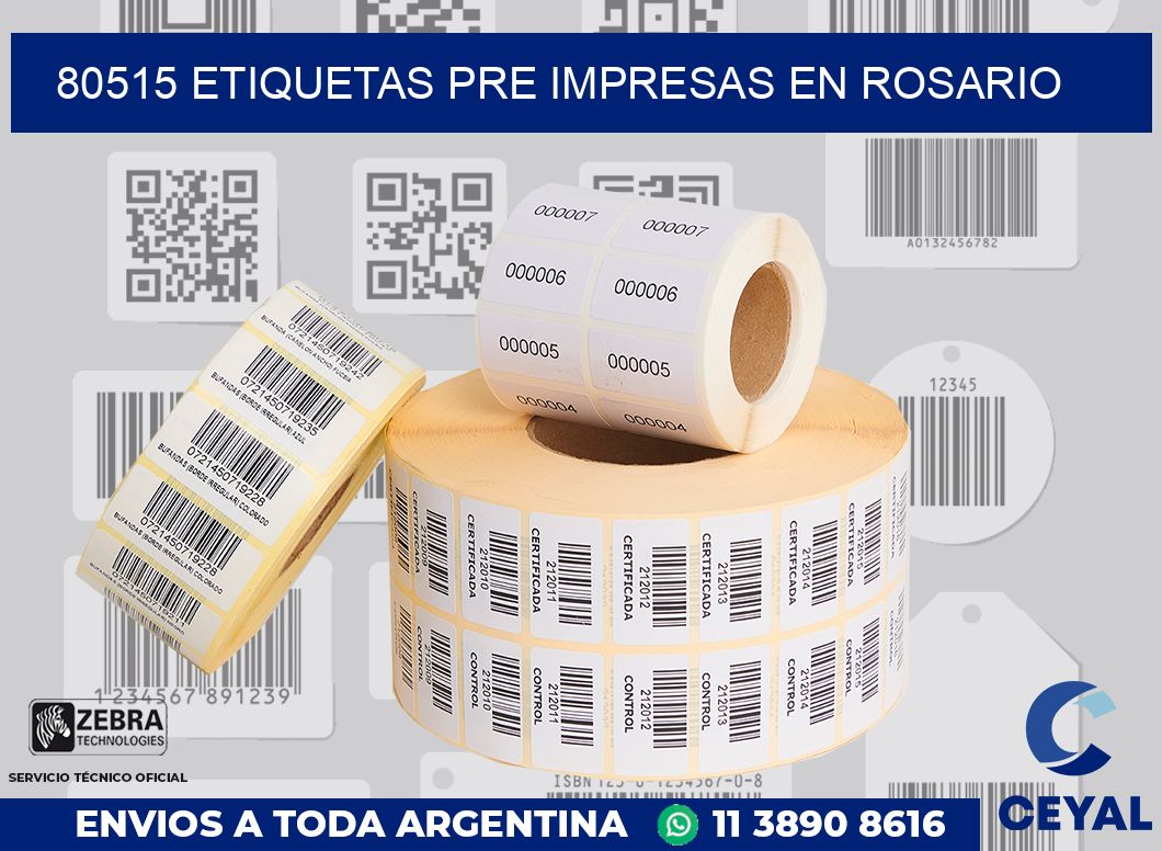 80515 ETIQUETAS PRE IMPRESAS EN ROSARIO