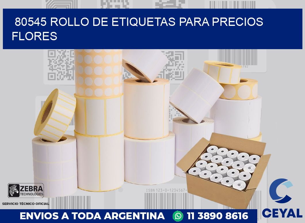 80545 ROLLO DE ETIQUETAS PARA PRECIOS FLORES