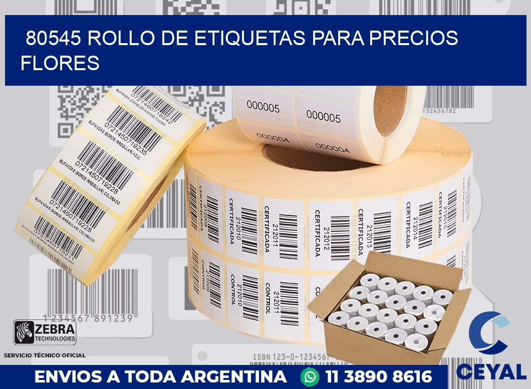80545 ROLLO DE ETIQUETAS PARA PRECIOS FLORES
