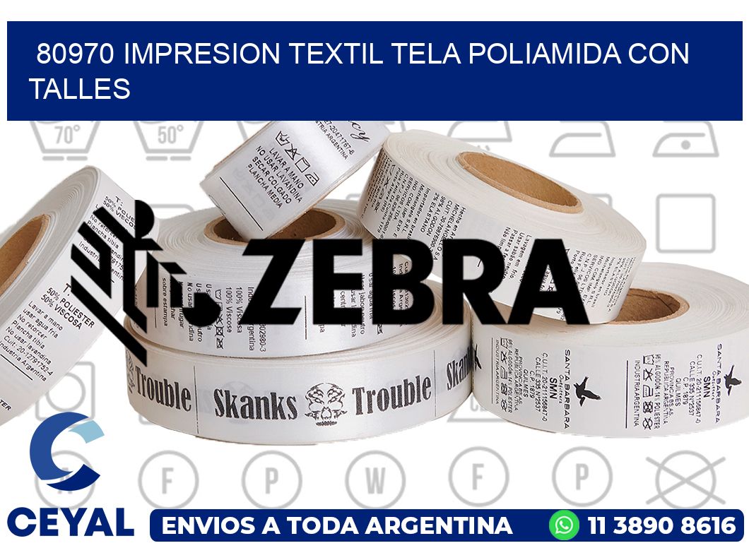 80970 IMPRESION TEXTIL TELA POLIAMIDA CON TALLES
