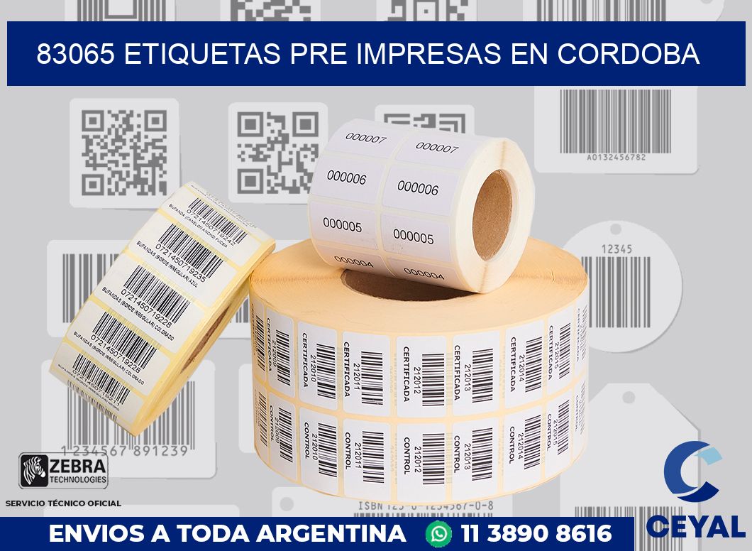 83065 ETIQUETAS PRE IMPRESAS EN CORDOBA