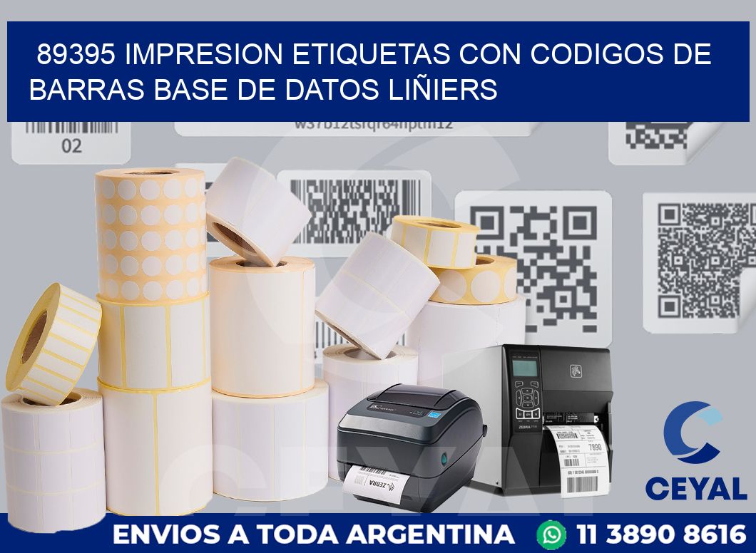 89395 IMPRESION ETIQUETAS CON CODIGOS DE BARRAS BASE DE DATOS LIÑIERS