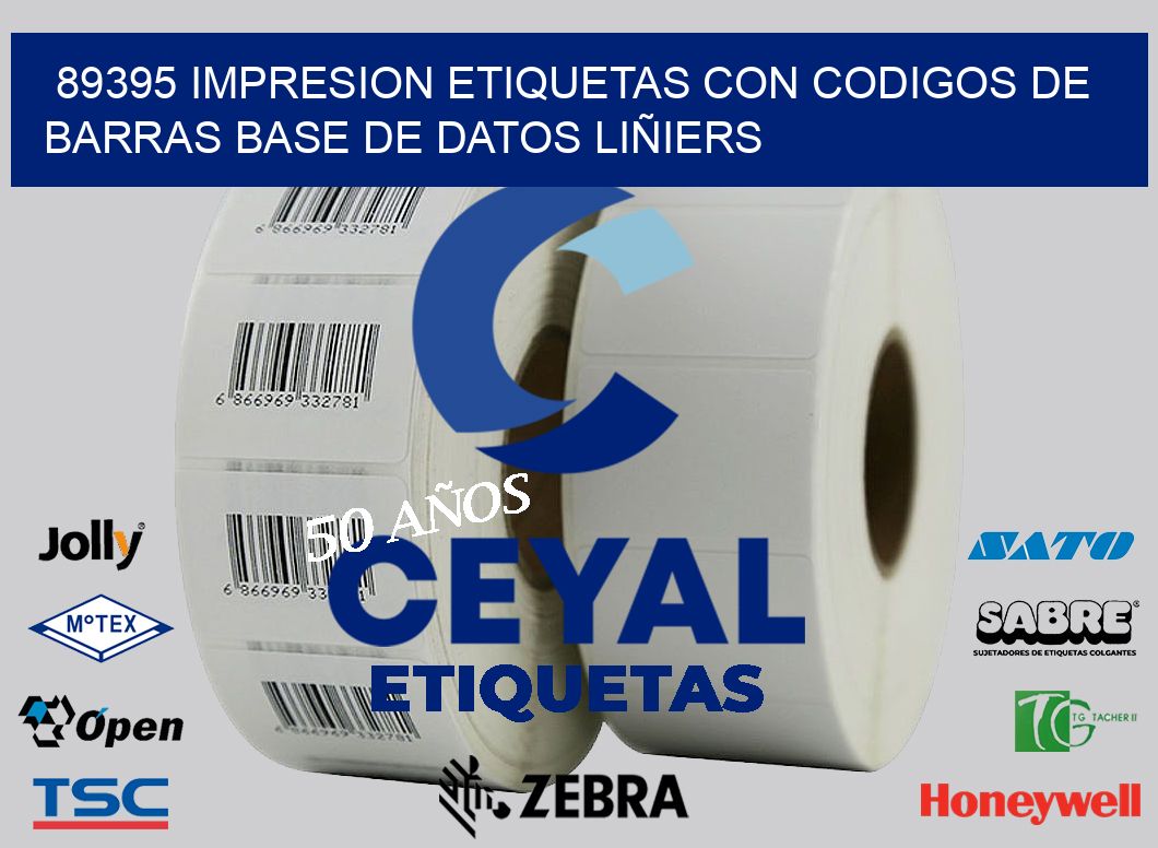 89395 IMPRESION ETIQUETAS CON CODIGOS DE BARRAS BASE DE DATOS LIÑIERS