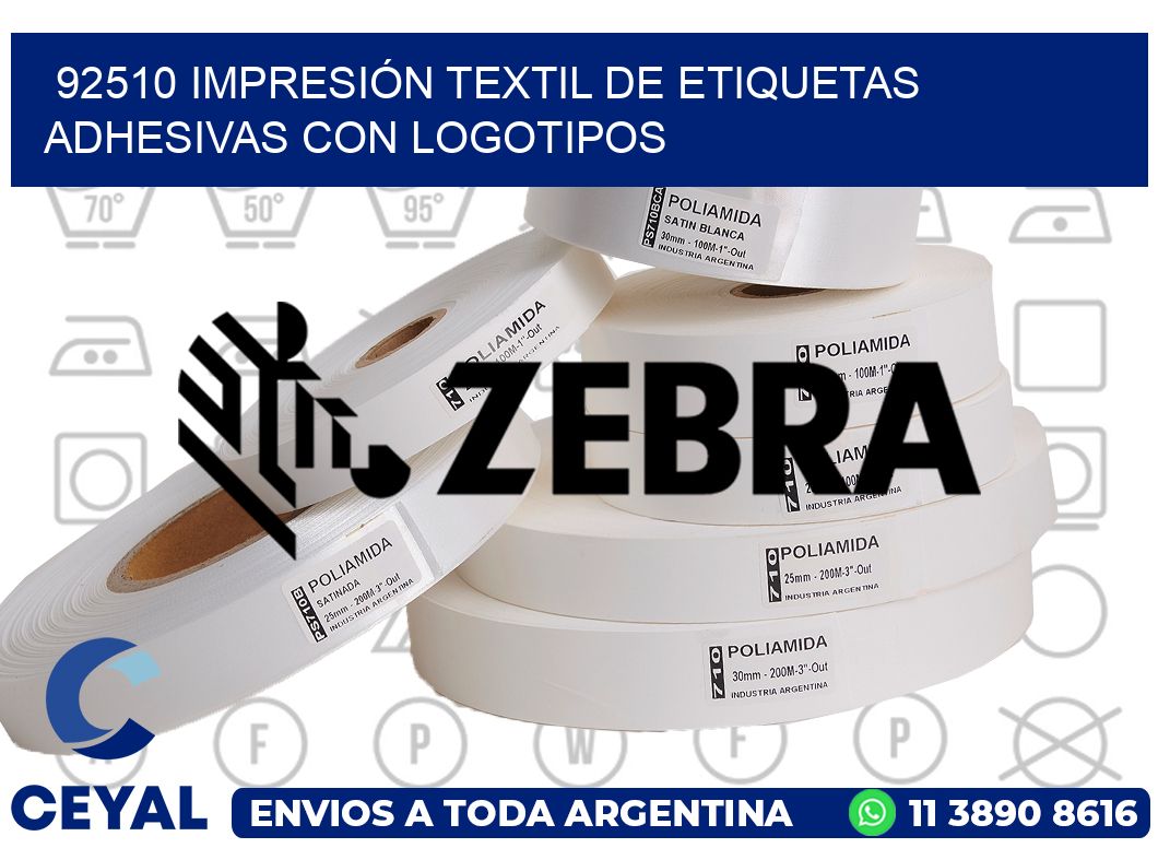92510 IMPRESIÓN TEXTIL DE ETIQUETAS ADHESIVAS CON LOGOTIPOS