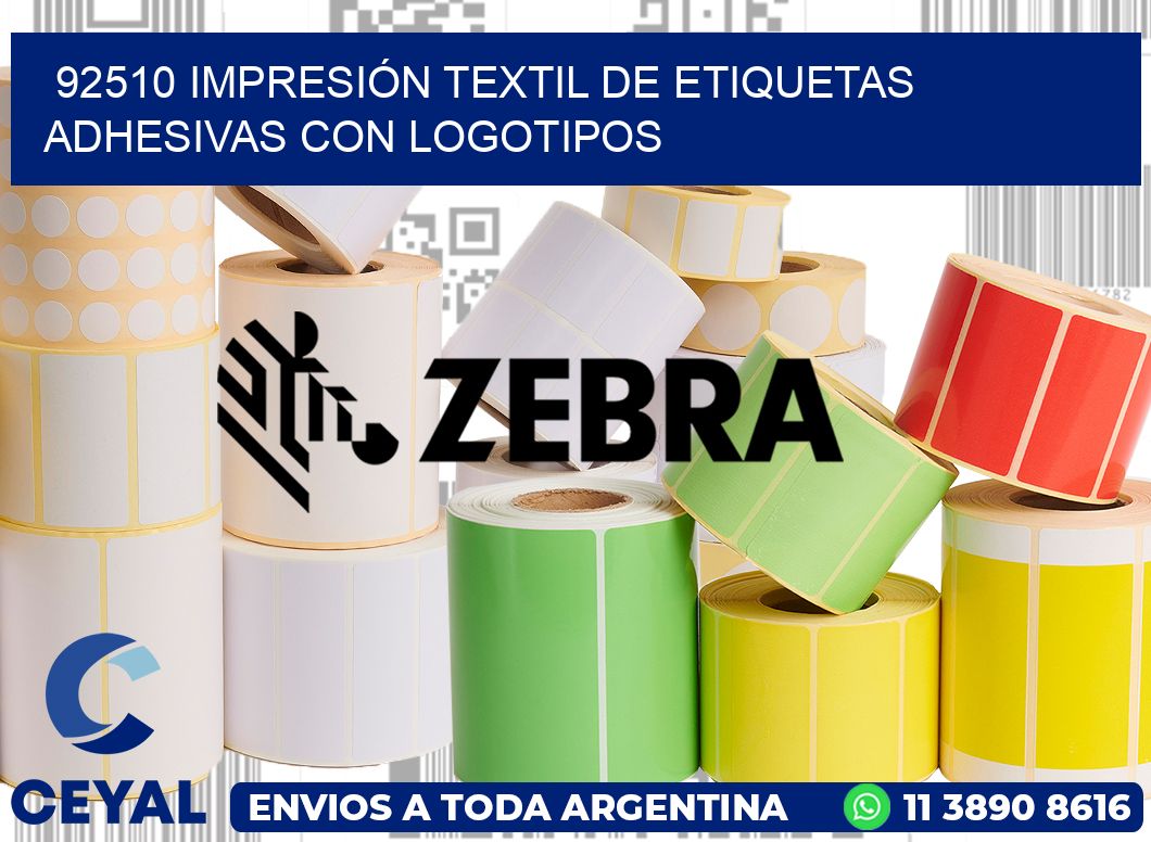 92510 IMPRESIÓN TEXTIL DE ETIQUETAS ADHESIVAS CON LOGOTIPOS