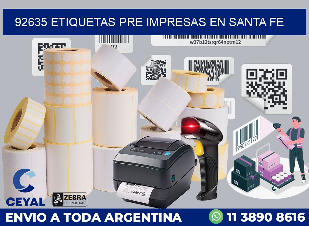 92635 ETIQUETAS PRE IMPRESAS EN SANTA FE