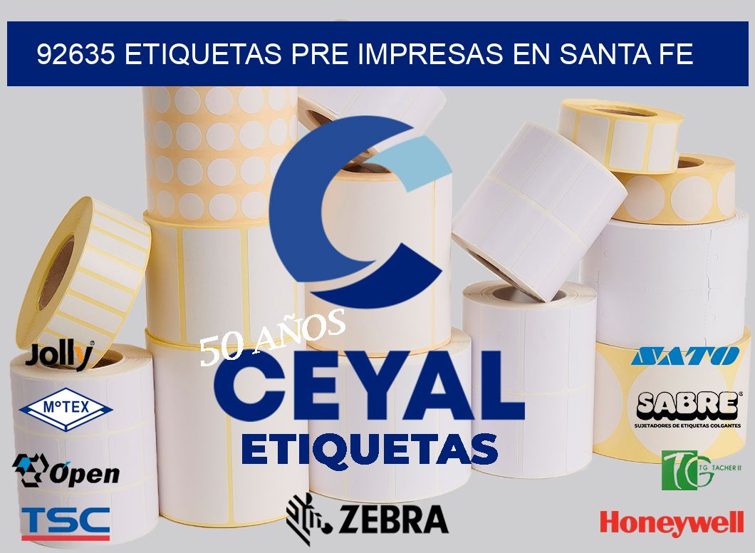 92635 ETIQUETAS PRE IMPRESAS EN SANTA FE
