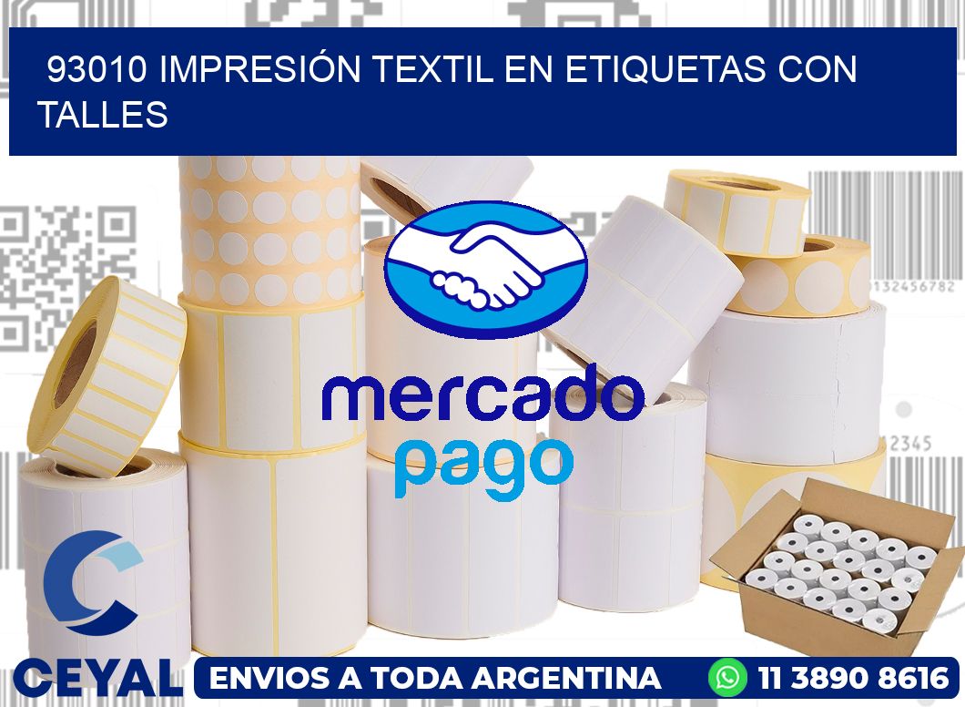 93010 IMPRESIÓN TEXTIL EN ETIQUETAS CON TALLES