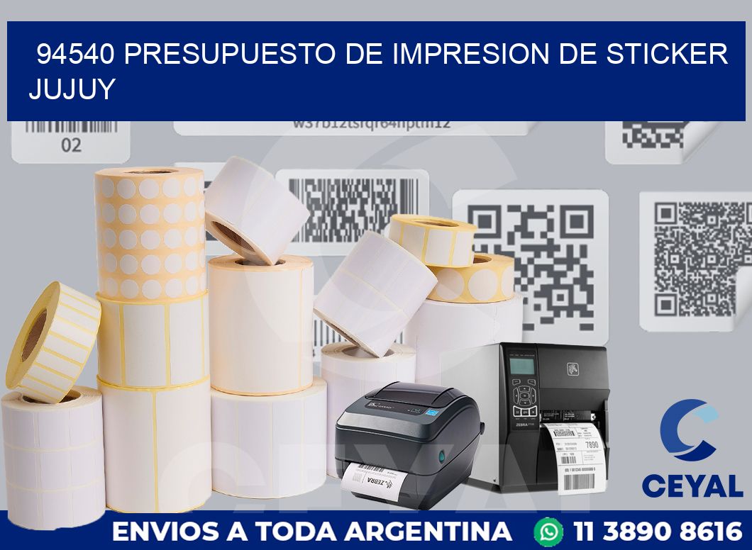 94540 PRESUPUESTO DE IMPRESION DE STICKER JUJUY