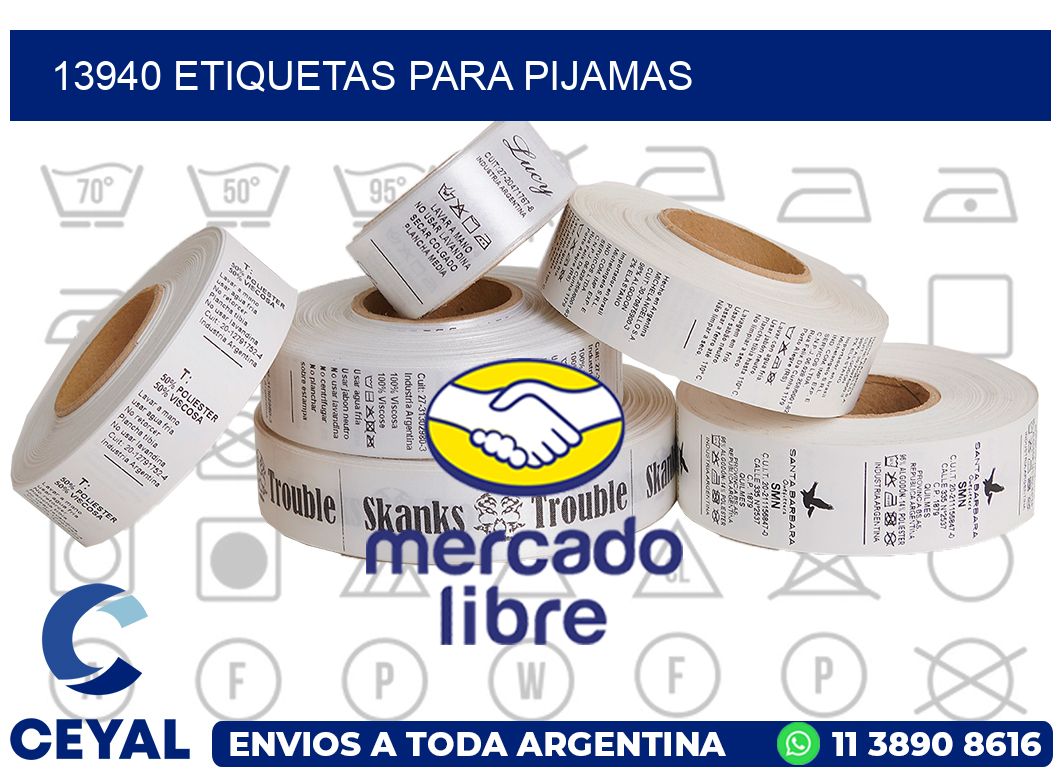 13940 ETIQUETAS PARA PIJAMAS