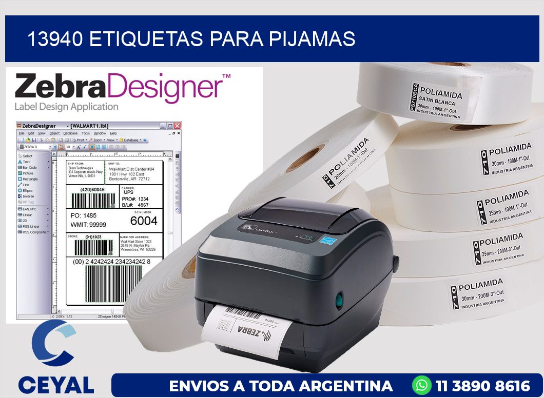 13940 ETIQUETAS PARA PIJAMAS