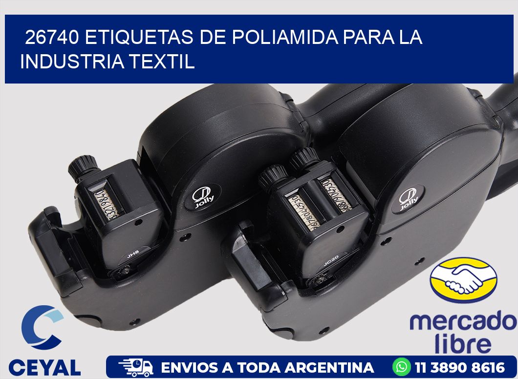 26740 ETIQUETAS DE POLIAMIDA PARA LA INDUSTRIA TEXTIL