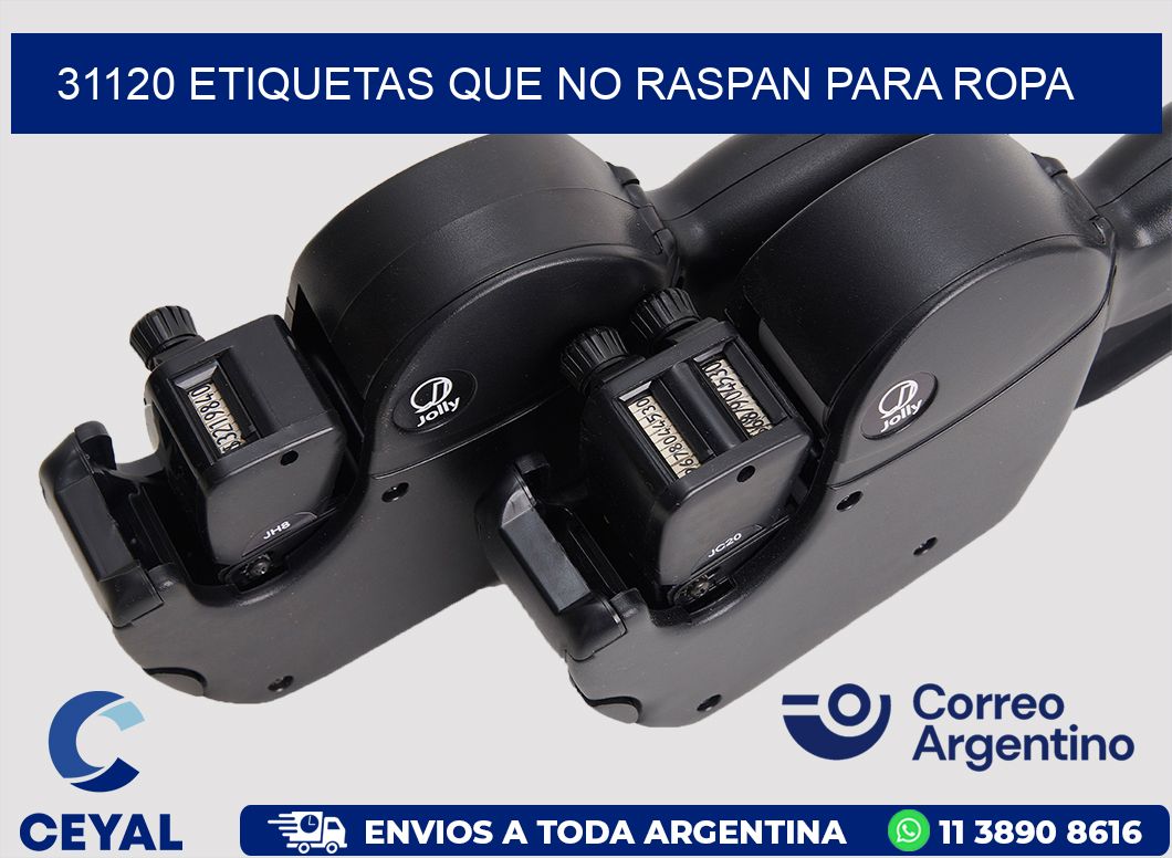 31120 ETIQUETAS QUE NO RASPAN PARA ROPA