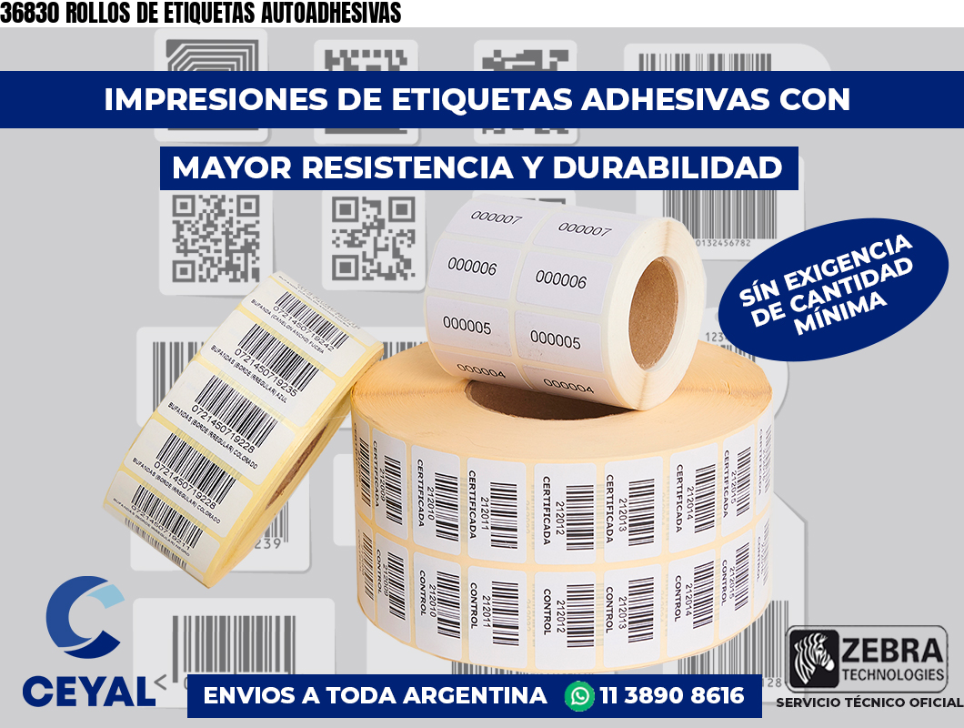36830 ROLLOS DE ETIQUETAS AUTOADHESIVAS