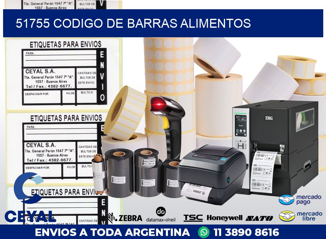 51755 CODIGO DE BARRAS ALIMENTOS