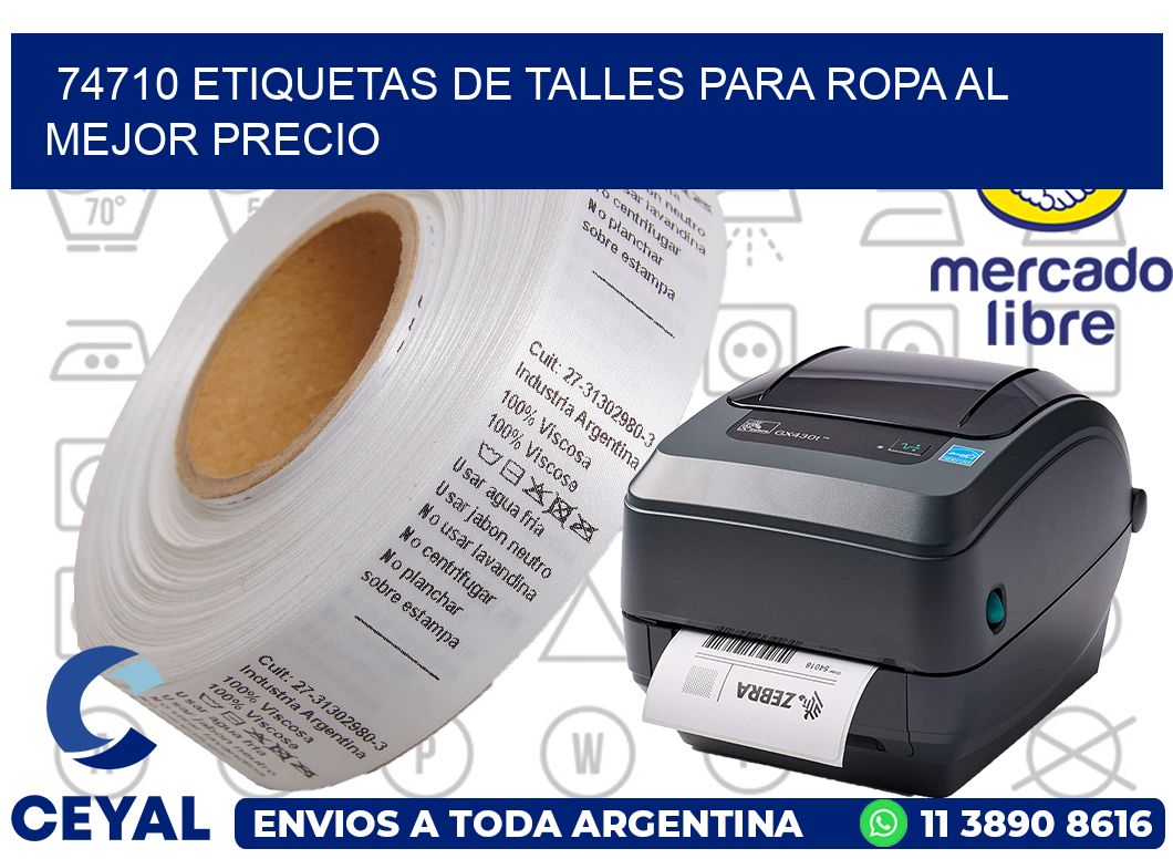 74710 ETIQUETAS DE TALLES PARA ROPA AL MEJOR PRECIO