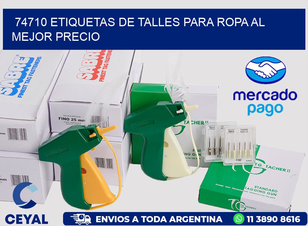 74710 ETIQUETAS DE TALLES PARA ROPA AL MEJOR PRECIO