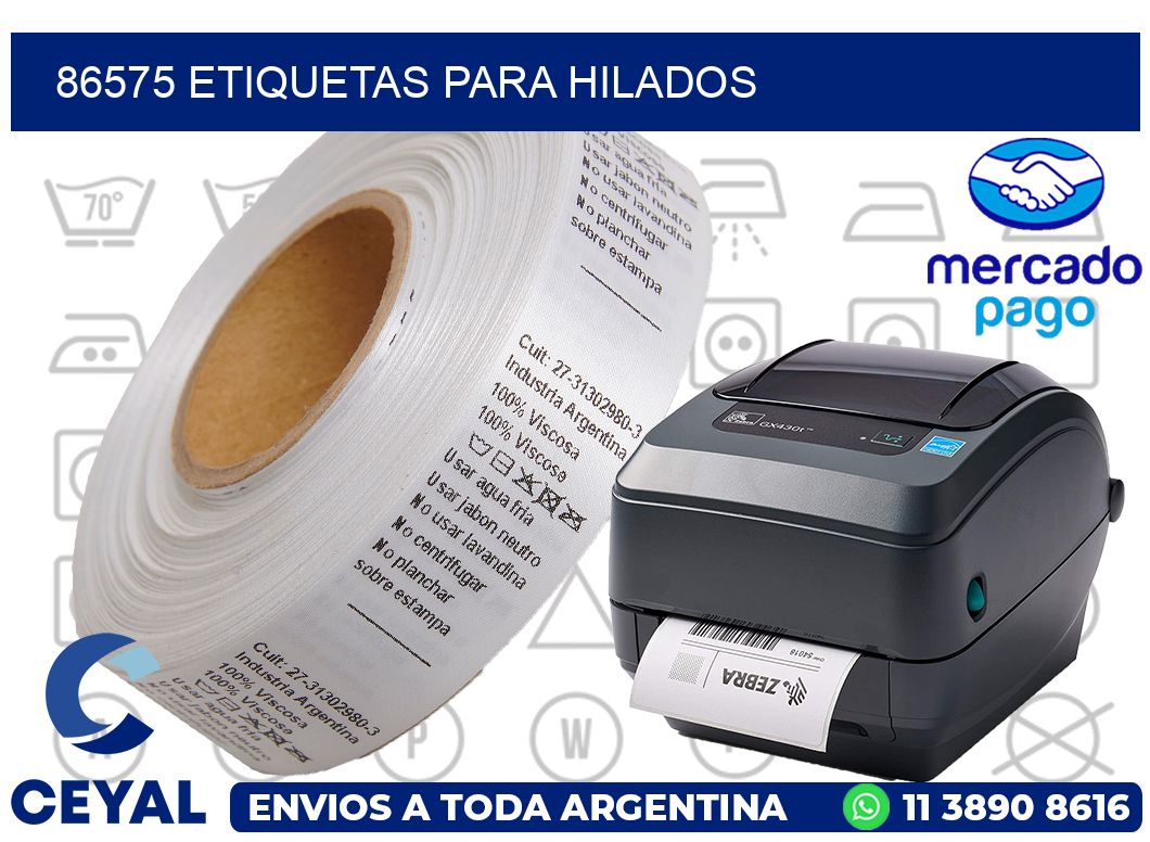 86575 ETIQUETAS PARA HILADOS
