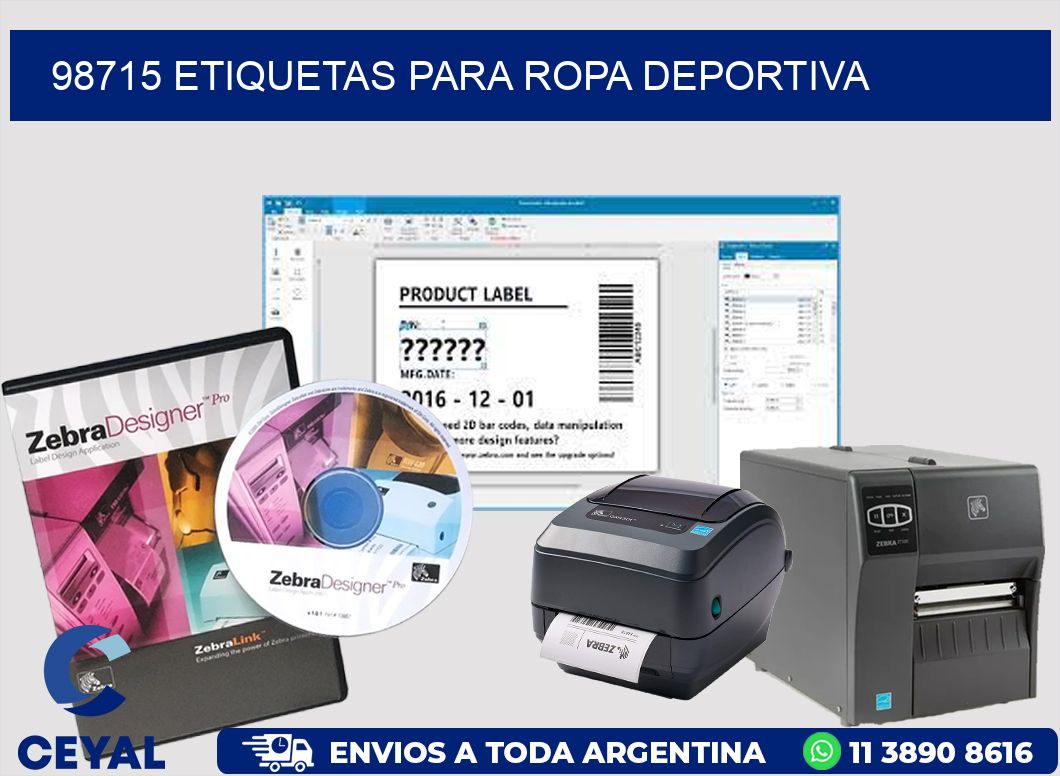 98715 ETIQUETAS PARA ROPA DEPORTIVA
