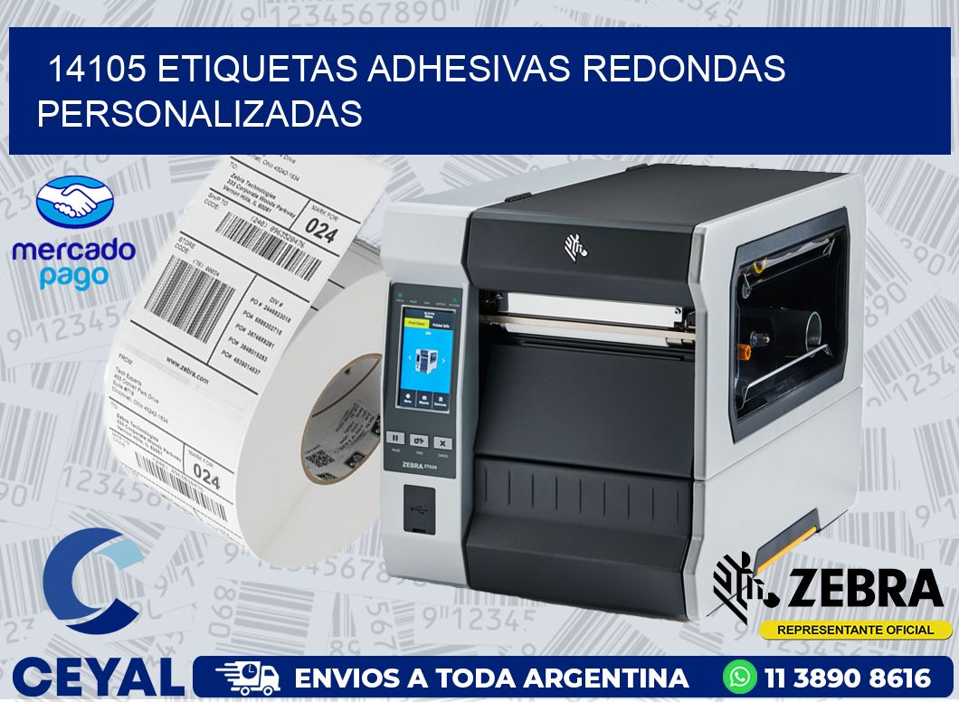 14105 ETIQUETAS ADHESIVAS REDONDAS PERSONALIZADAS