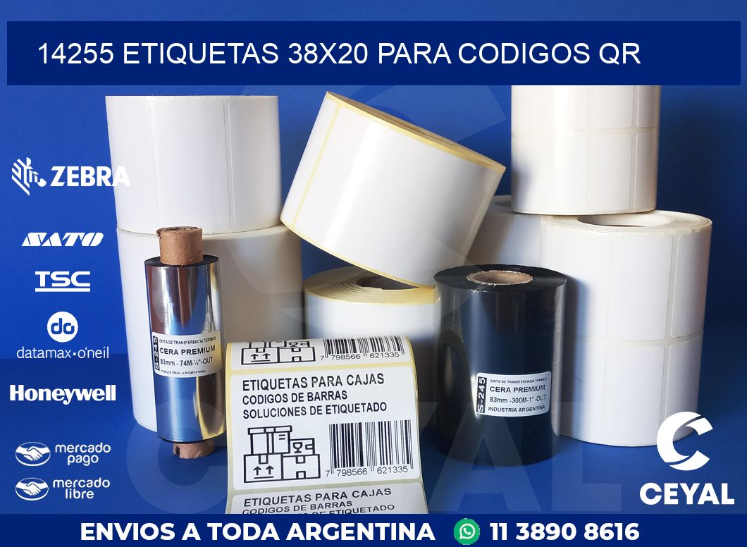 14255 ETIQUETAS 38X20 PARA CODIGOS QR
