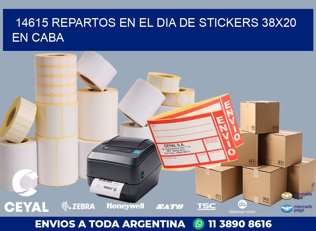 14615 REPARTOS EN EL DIA DE STICKERS 38X20 EN CABA