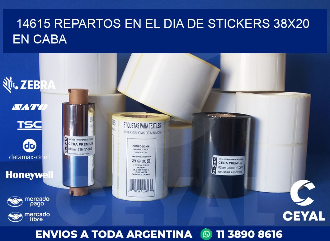 14615 REPARTOS EN EL DIA DE STICKERS 38X20 EN CABA