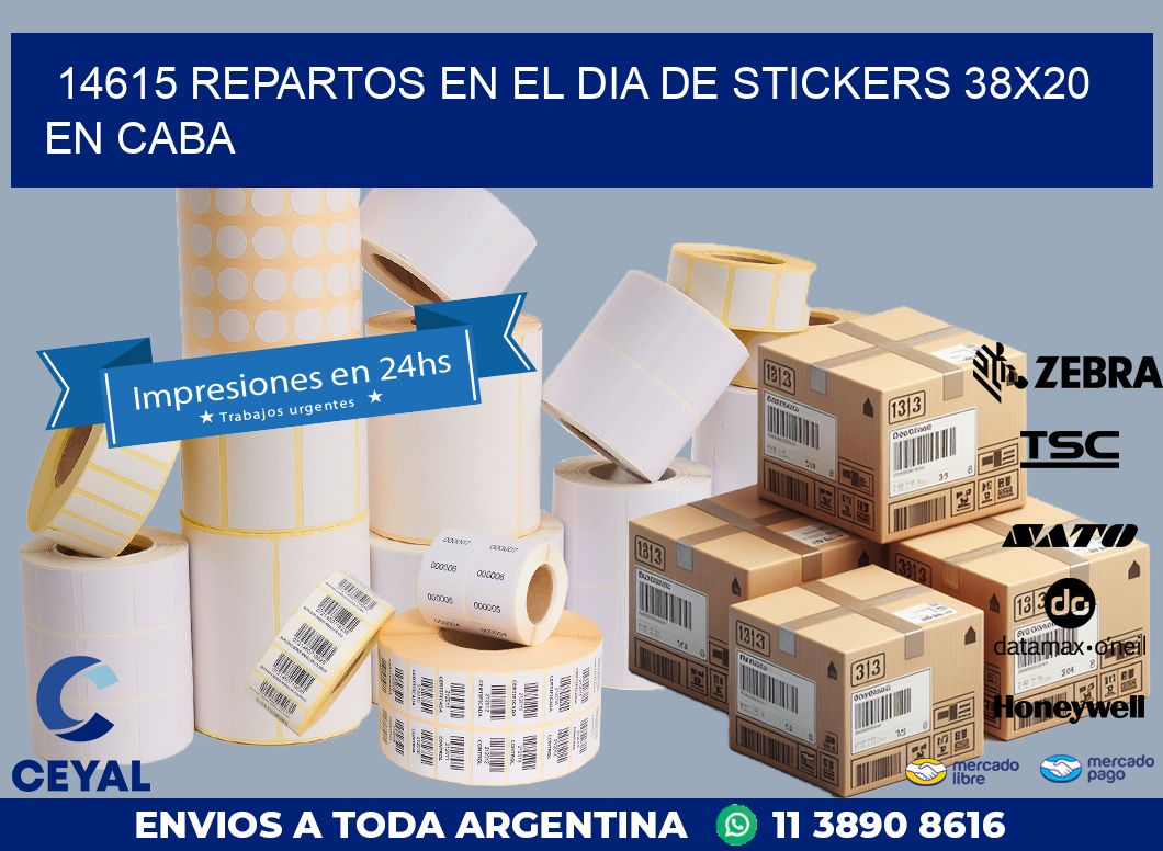 14615 REPARTOS EN EL DIA DE STICKERS 38X20 EN CABA