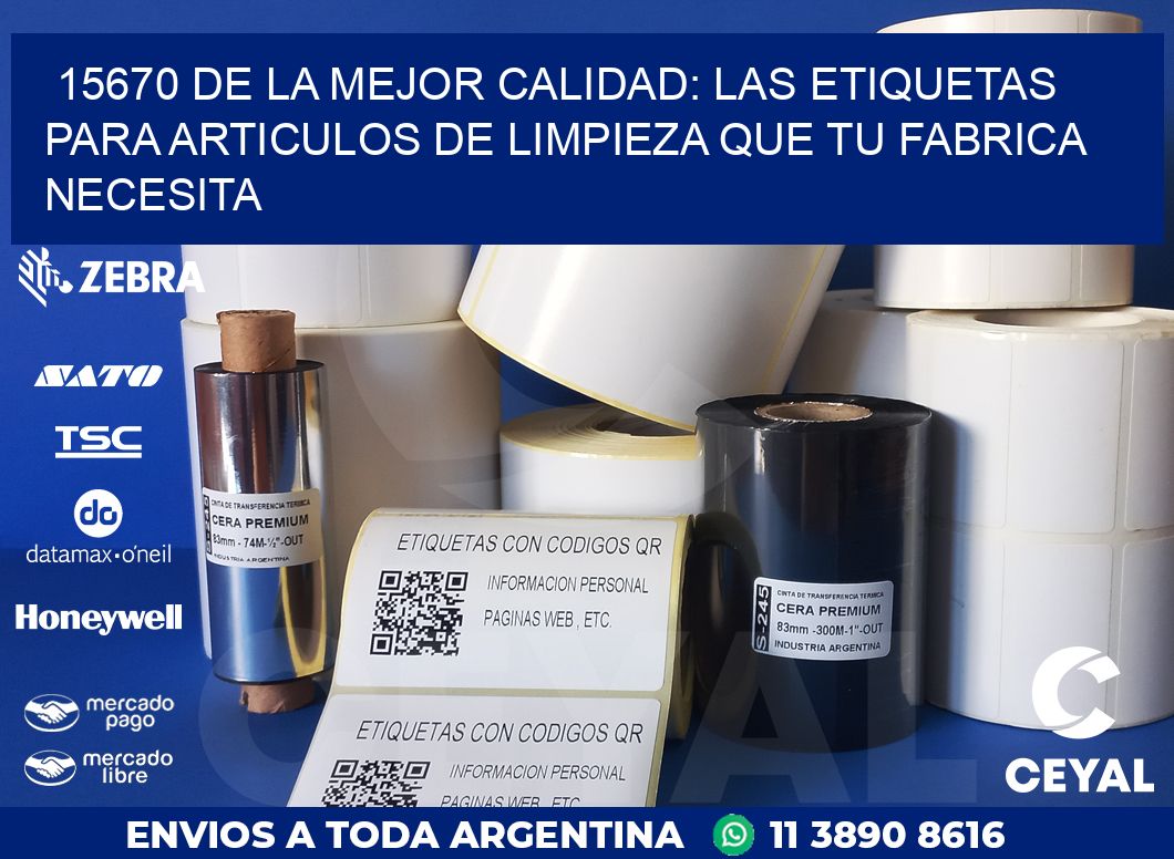 15670 DE LA MEJOR CALIDAD: LAS ETIQUETAS PARA ARTICULOS DE LIMPIEZA QUE TU FABRICA NECESITA