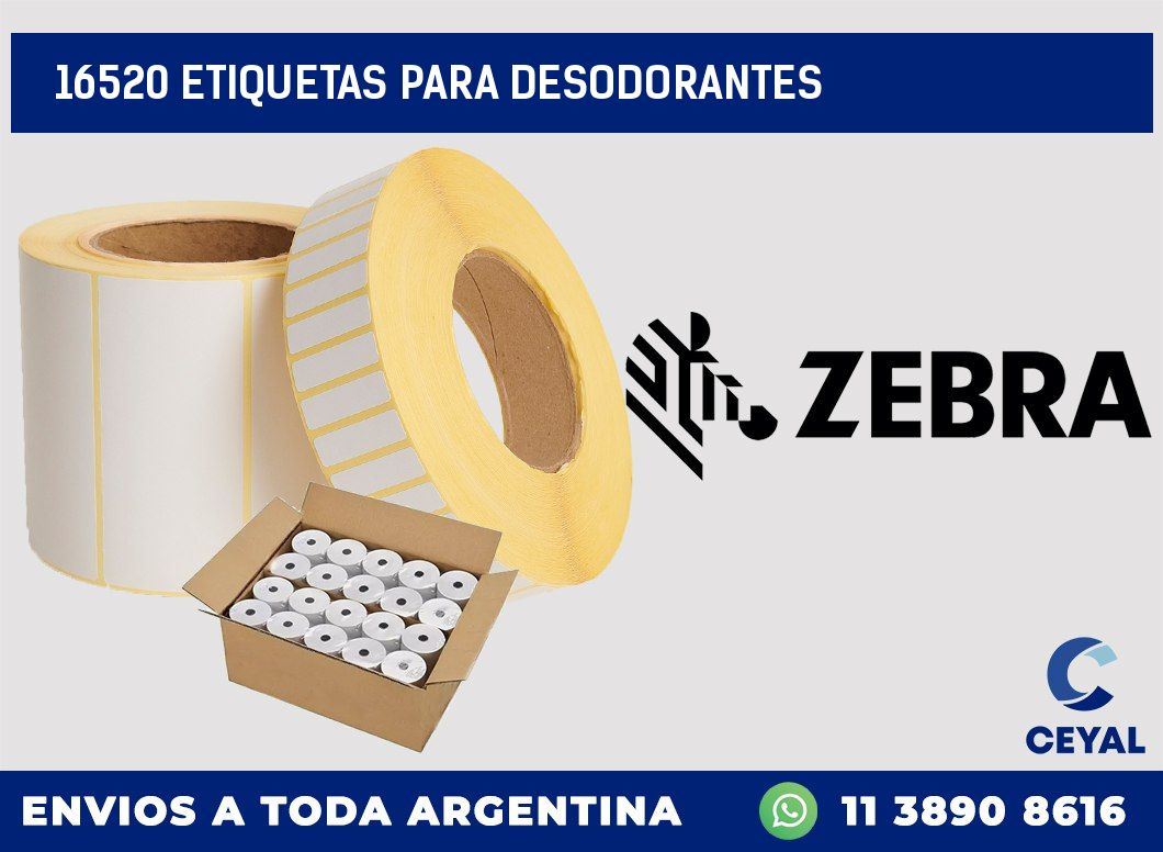 16520 ETIQUETAS PARA DESODORANTES