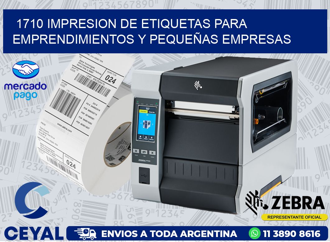 1710 IMPRESION DE ETIQUETAS PARA EMPRENDIMIENTOS Y PEQUEÑAS EMPRESAS