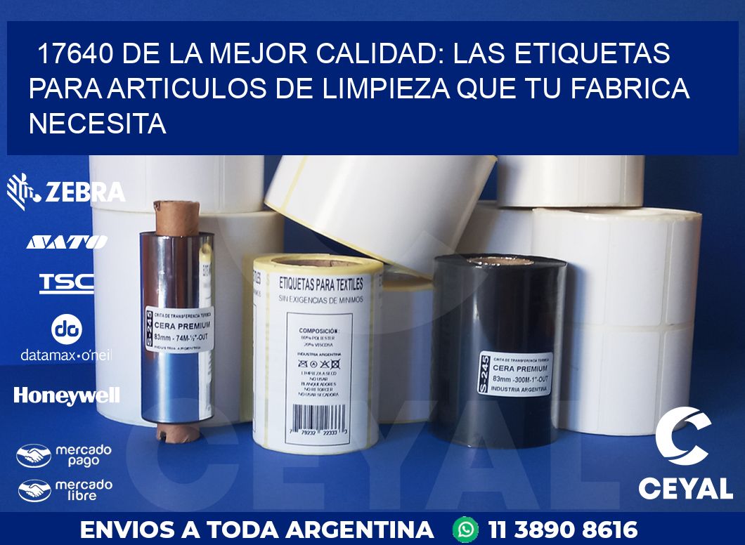17640 DE LA MEJOR CALIDAD: LAS ETIQUETAS PARA ARTICULOS DE LIMPIEZA QUE TU FABRICA NECESITA