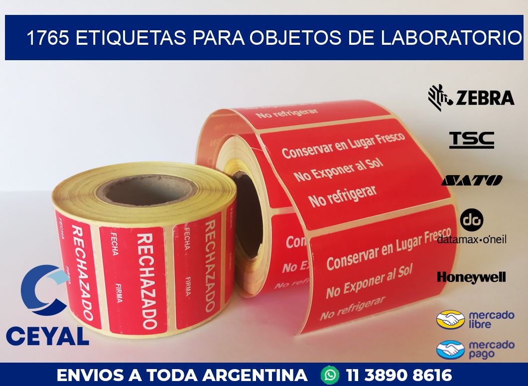 1765 ETIQUETAS PARA OBJETOS DE LABORATORIO