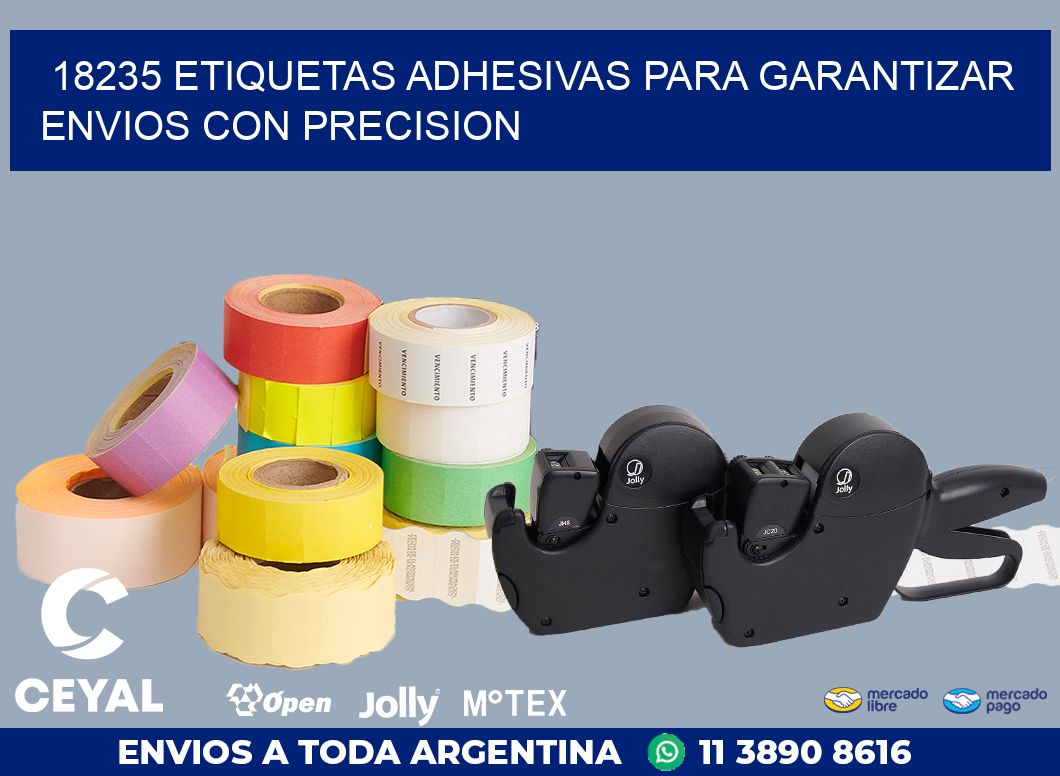 18235 ETIQUETAS ADHESIVAS PARA GARANTIZAR ENVIOS CON PRECISION