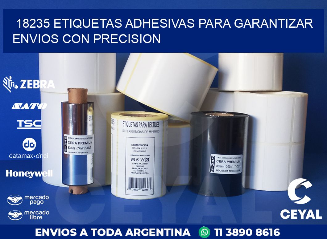 18235 ETIQUETAS ADHESIVAS PARA GARANTIZAR ENVIOS CON PRECISION