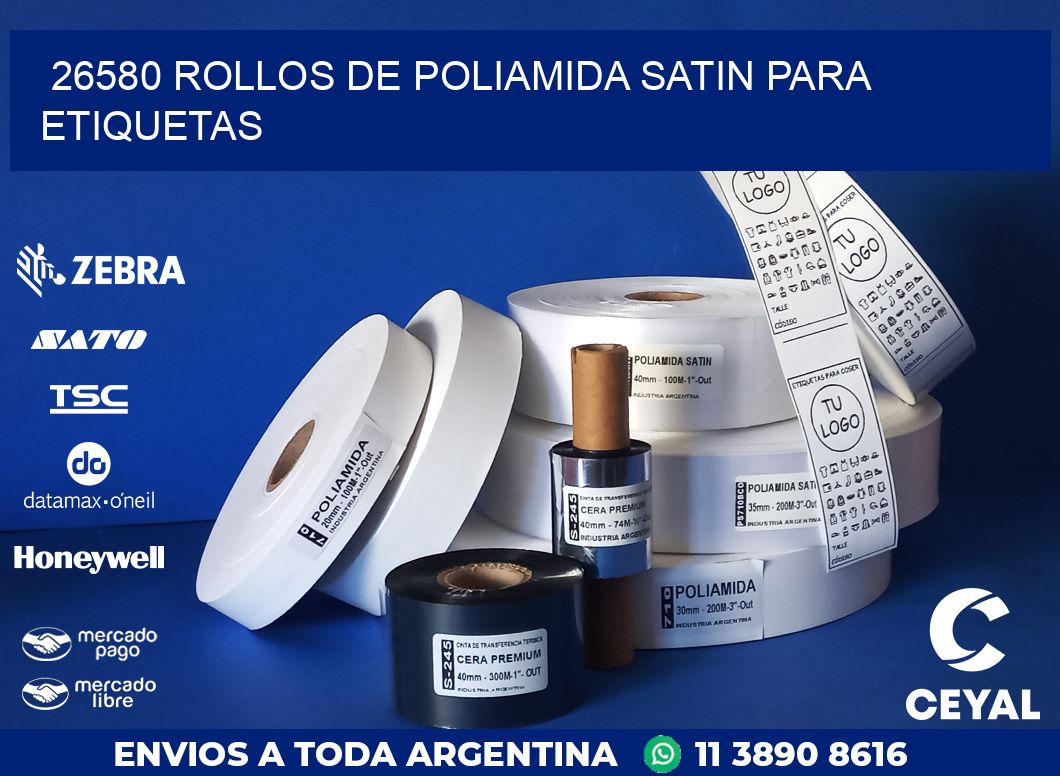 26580 ROLLOS DE POLIAMIDA SATIN PARA ETIQUETAS