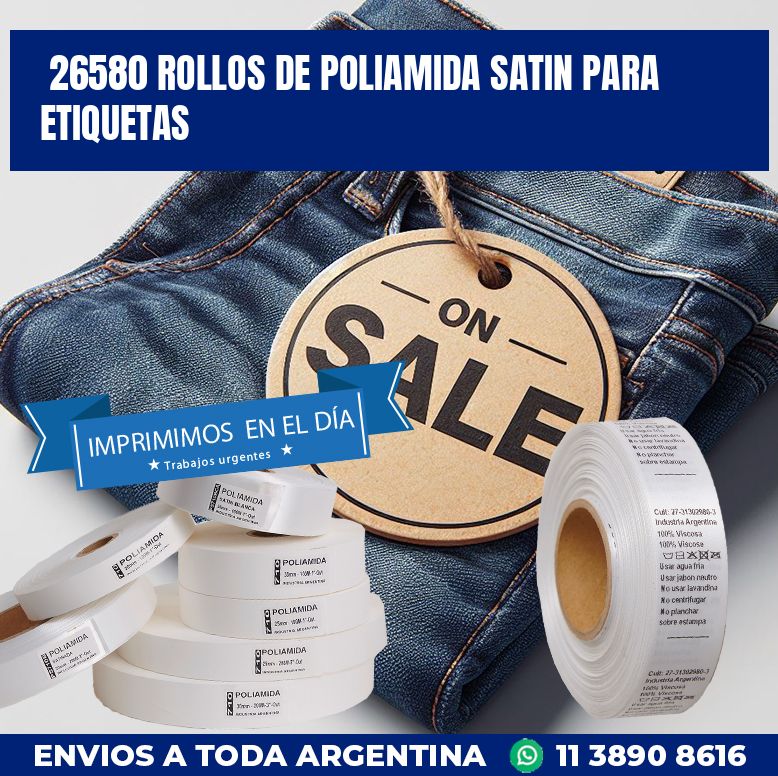26580 ROLLOS DE POLIAMIDA SATIN PARA ETIQUETAS