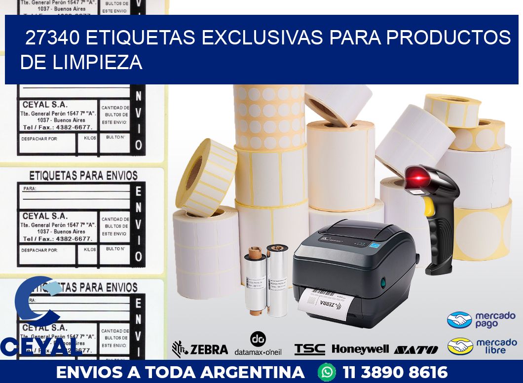 27340 ETIQUETAS EXCLUSIVAS PARA PRODUCTOS DE LIMPIEZA